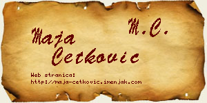 Maja Ćetković vizit kartica